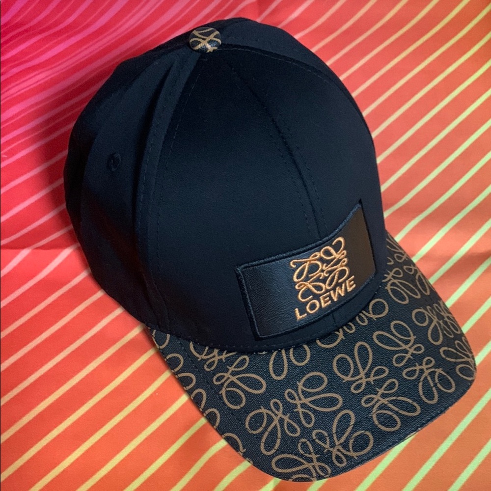 Loewe Black and Gold Logo Cap